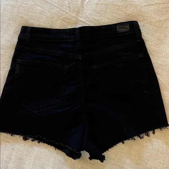 Paige Margot denim shorts black high waist sz30 - Picture 6 of 6